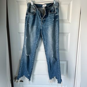 Pistola distressed straight leg jeans